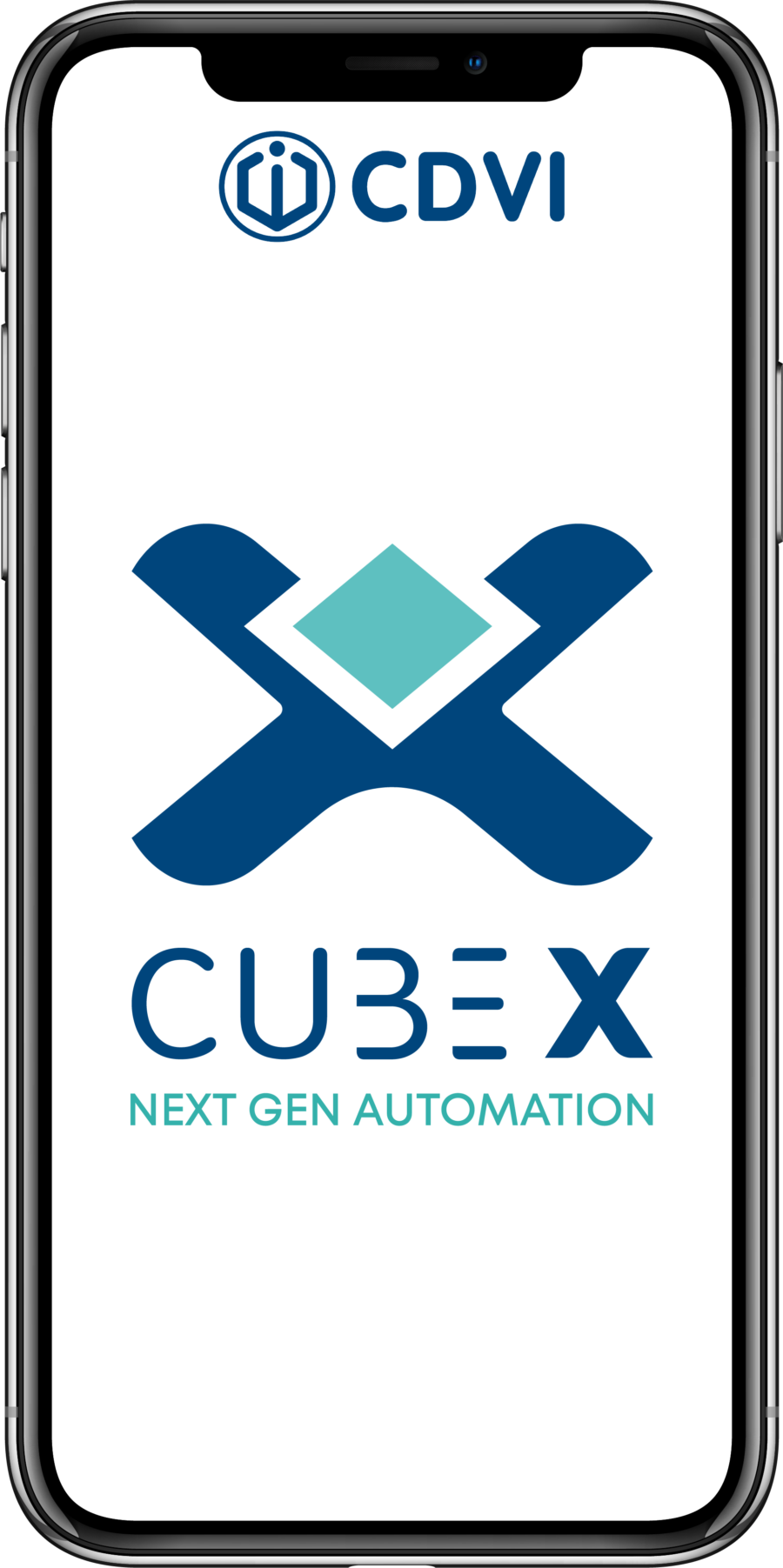 CUBEKIT Wireless Transmission Solution | Screenshot on phone of CUBEX logo